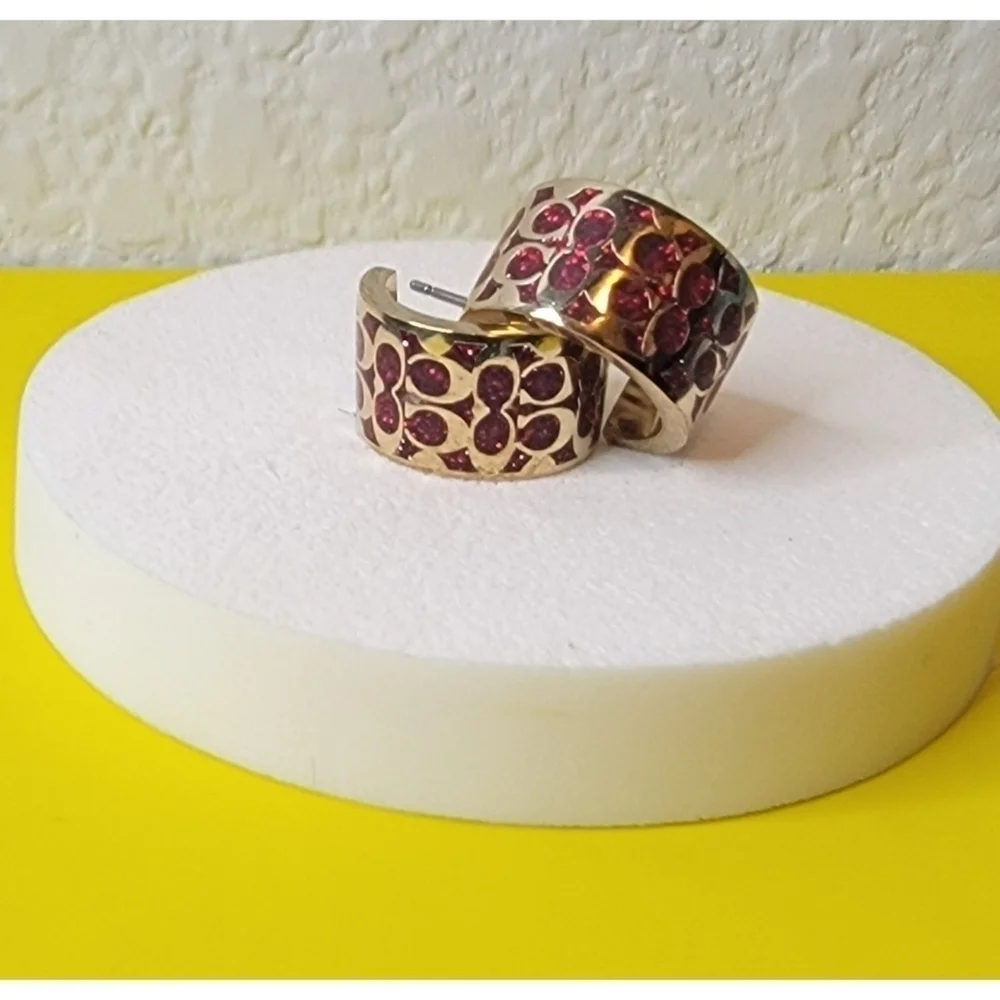 NWT Coach Hoop Earrings - Picture 5 of 6